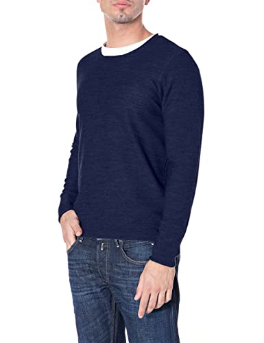 Replay Sweter męski, 082 Niebieski, XL