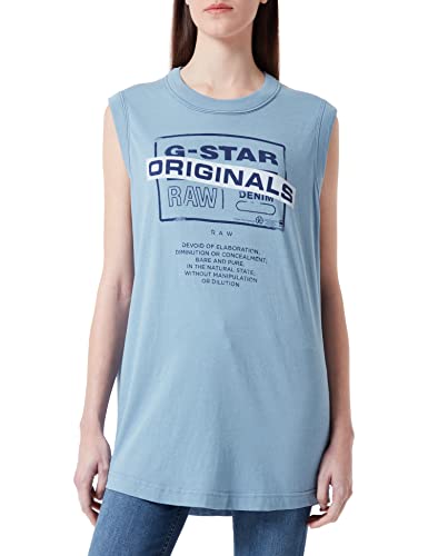 G-STAR RAW Damska koszulka Lash Originals luźny bezrękawnik, Blau (jezioro 4107-813), XS