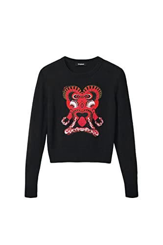 Desigual Women's Black JERS_Moon 2000 sweter damski, M