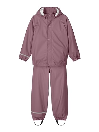 NAME IT Nkndry Rain Set Noos Strój przeciwdeszczowy (pakiet 2) Unisex dzieci, Fioletowy (Wistful Mauve), 80