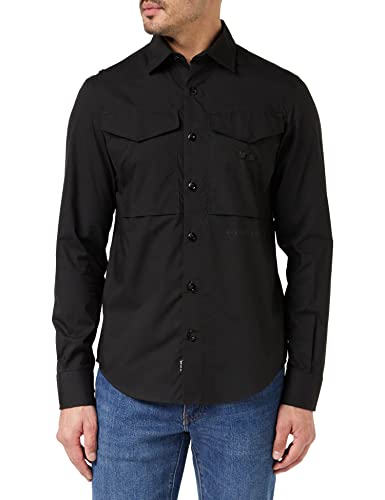 G-STAR RAW Męska koszula Cargo Regular, Czarny (Dk Black D22971-d308-6484), M