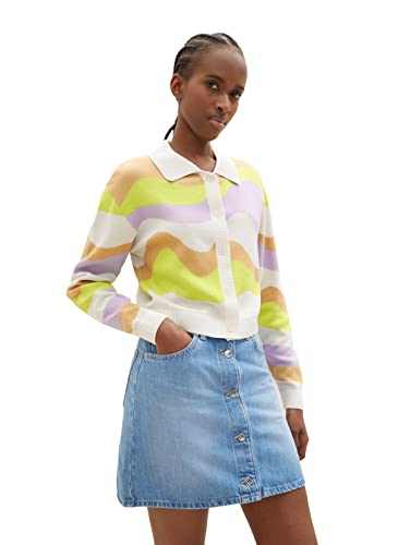 TOM TAILOR Denim Damski kardigan kardigan 1035414, 31302 - Abstract Batik, M