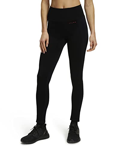 FALKE Damskie legginsy Core Tights Long 2, materiał funkcyjny, najszybsze wysychanie, oddychające, 1 sztuka, czarne (Black 3000), L, czarny (Black 3000), L