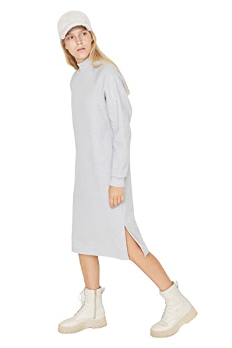 Trendyol Damska sukienka midi Shift, szara, S, Szary, S