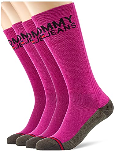 Tommy Hilfiger Tommy Jeans Vintage Cut Socks Kneehigh Unisex-Dorosły, Dark Purple/Oliwki, 43 Regular