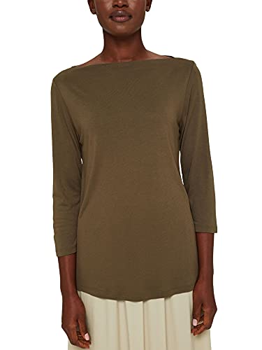 ESPRIT Collection T-shirt damski, 355/ciemny khaki., S