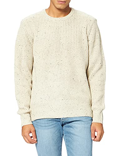 CASUAL FRIDAY Karl NEP Yarn Crew Neck Knit sweter męski, 146305/Pelican, S