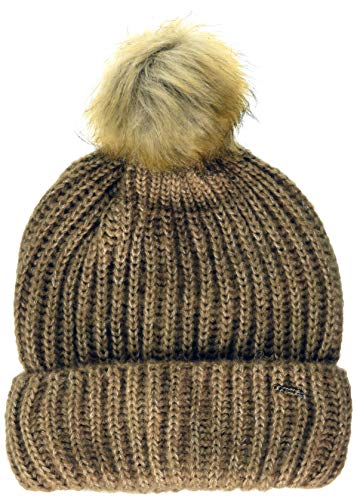 Comma 81.910.92.7175, czapka damska, beżowa (brązowa mieszanka 84w9), jeden rozmiar (rozmiar producenta: 1), Beżowy (Brown Melange 84w9), rozmiar uniwersalny