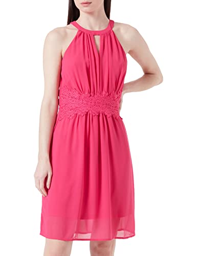 Vila Damska sukienka VIMILINA z uchwytem na szyję/SU-NOOS, różowa Yarrow/Detail:elastyczna, 40, Pink Yarrow/Detail:elastic, 40