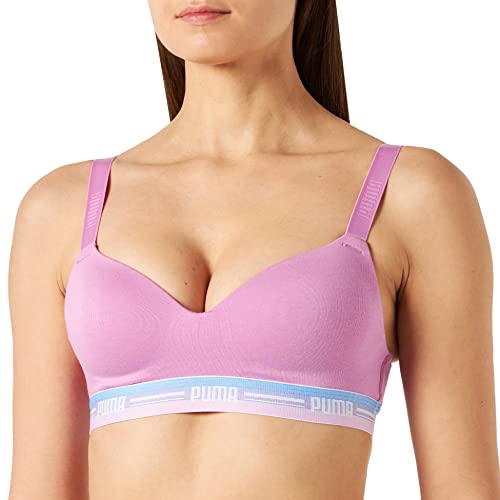 PUMA Damski biustonosz usztywniany krótki top, Opera różowa, XL