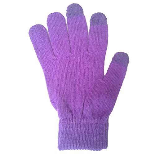 Bijoux BIJ-Glove-VI Rękawiczki na ekran dotykowy, Fioletowy, Unisex-Dorosły, Fioletowy, rozmiar uniwersalny