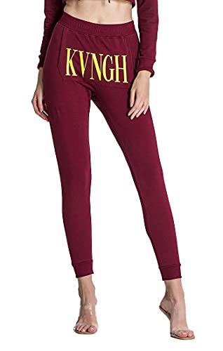 Gianni Kavanagh Lucifer Joggers damskie spodnie do biegania, czerwony (Weinrot), M