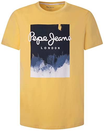 Pepe Jeans Koszulka męska Roslyn, Żółty (błyszczący), L