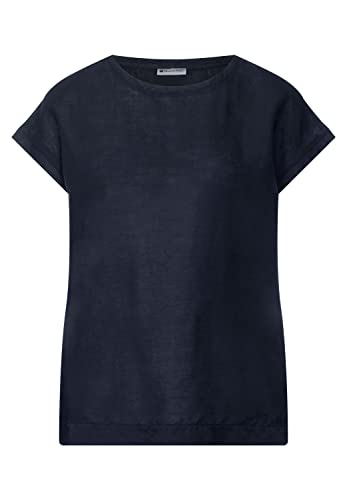 Street One Damska koszulka lniana, MARINE BLUE, 38