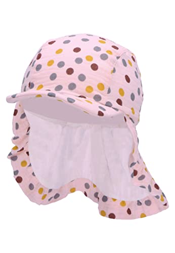 Sterntaler Unisex dziecięca czapka z daszkiem w kropki czapka dziecięca, Rosa, 49