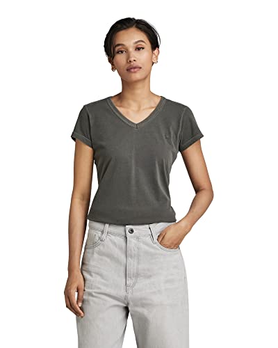 G-STAR RAW Eyben Slim Top Over Dyed damska, Szary (Raven Gd D21314-b059-b679), XXS