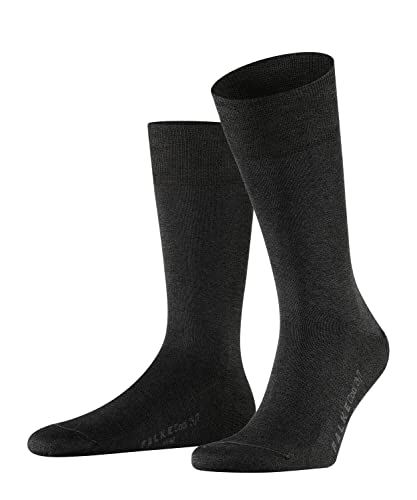 FALKE Mężczyźni Skarpety Cool 24/7 M SO Organiczna Bawełna jednokolorowe 1 Para, Szary (Anthracite Melange 3080), 49-50