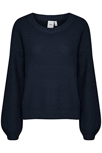 ICHI Damski sweter IHNOELLE LS, 1940101/Total Eclipse Melange, L