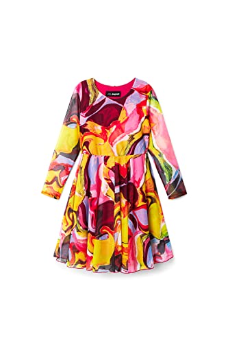 Desigual Girl's Vest_Aguayo 3002 sukienka fuksja, morocco, 13/14