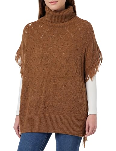 aleva Damskie ponczo Gaya z dzianiny, brązowy, XL-XXL