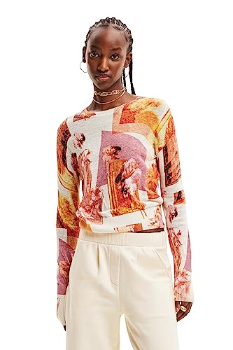 Desigual Sweter damski fotina_pull sweter, czerwony, L