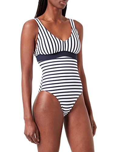ESPRIT Damski strój kąpielowy Hamptons Beach Rcspad. Jednoczęściowy strój kąpielowy, Granatowy 3, 40