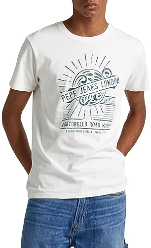Pepe Jeans Koszulka męska Dorian, beżowy (kość słoniowa), XXL