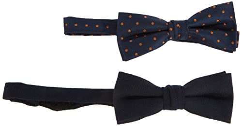 NAME IT Boy's NKMRASIMERT 2P Bowtie mucha, ciemny szafir/opakowanie: 2 sztuki, M/L, Ciemny sapphire/opakowanie: 2 szt, M-L