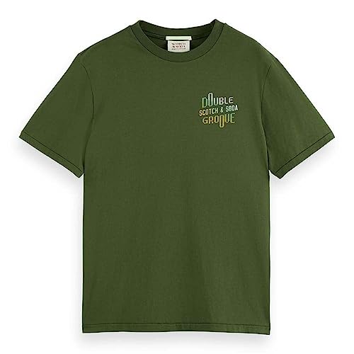 Scotch & Soda Męski T-Shirt Double Groove Aw, Field Green 4876, M