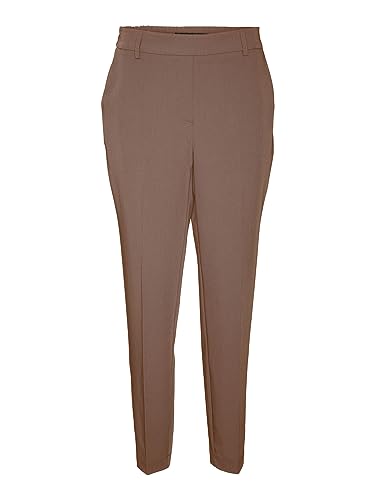 Bestseller A/S Damskie spodnie VMZELDAMAYA MR Tapered Pant, Brown Lentil, 38/34, Brown Lentil, 38W / 34L