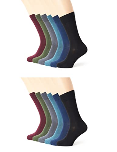 Fm London Mężczyźni Bamboo Skarpetki, Wielokolorowy (Ciemne Mieszane), 43-46 EU