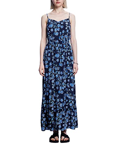 edc by ESPRIT Wzorzysta sukienka maxi, LENZING™ ECOVERO™, grantowy, M