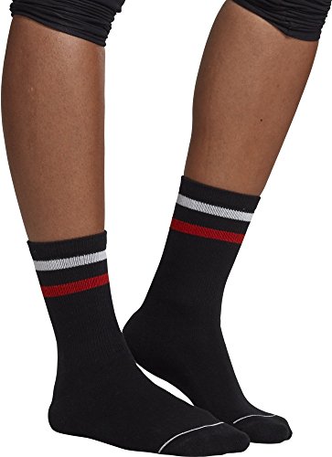 Urban Classics Skarpety męskie, zestaw 2 sztuk, 3 kolory, Wielokolorowy (Black/White/Red 01250), 35-38 EU