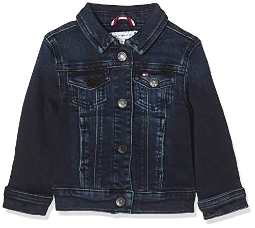 Tommy Hilfiger Trucker Girls Ebbst Kurtka dla dziewczynek, Eve Blue Black Stretch, 74