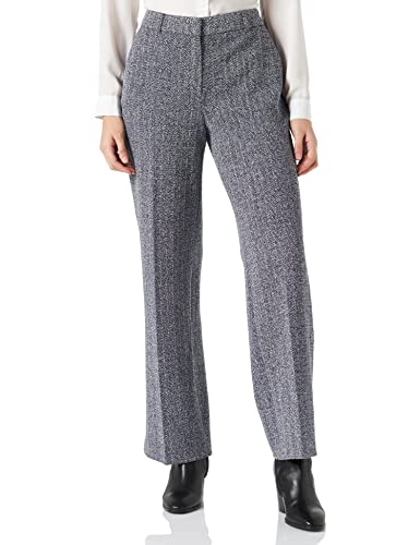 s.Oliver BLACK LABEL Damskie spodnie z mieszanki wiskozy, Niebieski zielony, 36