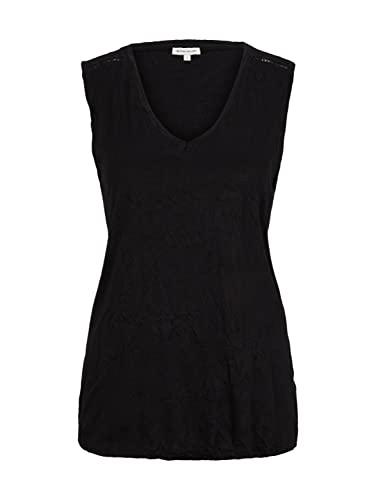 TOM TAILOR Damski Koszulka Top 1031766, 14482 - Deep Black, 3XL