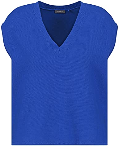 Samoon Damski sweter 172028-25400, niebieski (Brigth Blue), 54 (DE)