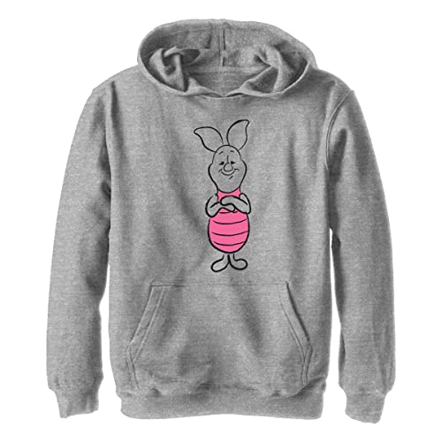 Disney Chłopięca bluza z kapturem Basic Sketch Piglet, Athletic Heather, S