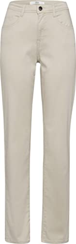 BRAX Damskie spodnie Carola wysokiej jakości bawełniane satynowe, Angora, 36W / 32L