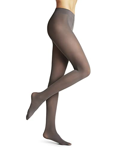 FALKE Kobiety Rajstopy Pure Matt 50 DEN W TI Półprzezroczyste 50 Den półprzezroczyste jednokolorowe 1 Para, Szary (Platinum 3903), S