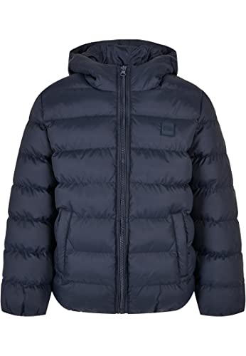 Urban Classics Boy's Boys Basic Bubble Jacket kurtka, granatowa/biała/granatowa, 134/140