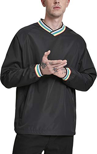 Urban Classics Męska kurtka przejściowa Windbreaker Warm Up sweter w stylu kurtki przeciwdeszczowej do zakładania