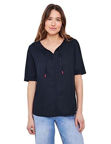 Cecil bluzka lniana, Deep Blue, L