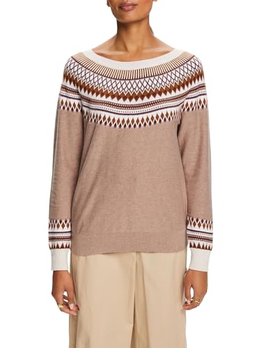 ESPRIT Sweter damski, 263/Light Taupe 4, S