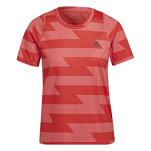 adidas Damska koszulka Rn Fast AOP Tee, Semtura/Rojbri, M