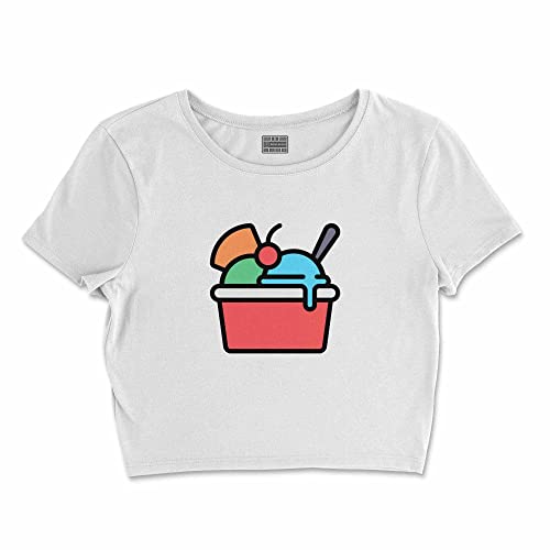 Bona Basics, Damski T-shirt basic, z nadrukiem cyfrowym, 100 bawełny, biały, swobodny, damski top, rozmiar: M, biały, M