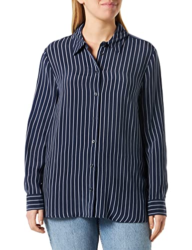 Tommy Hilfiger Bluzka damska Cupro Rope koszula, Lina Stp/Carbon Navy/White, 34