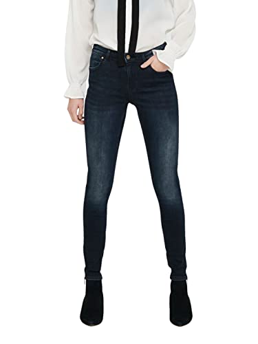 ONLY Spodnie damskie, niebieski (Dark Blue Denim), 26W / 32L