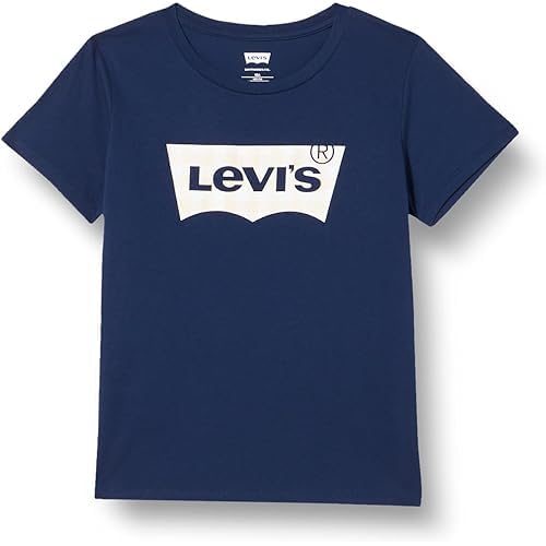 Levi's Kids Koszulka dziewczęca Lvg z krótkim rękawem graficzna koszulka, Średniowieczny niebieski, 24 Miesiące