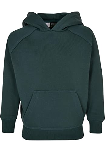 Urban Classics Chłopięca bluza z kapturem, pusta bluza z kapturem, dostępna w wielu kolorach, rozmiary 110/116-158/164, zielony butelkowy, 122-128
